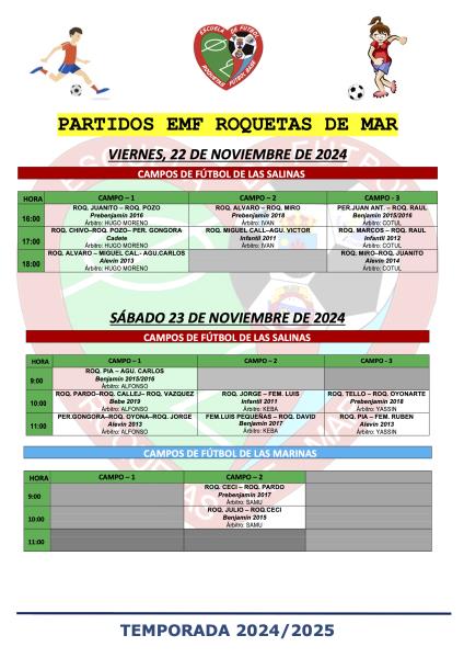 3ª JORNADA CONVIVENCIA 22 Y 23 DE NOVIEMBRE 2024