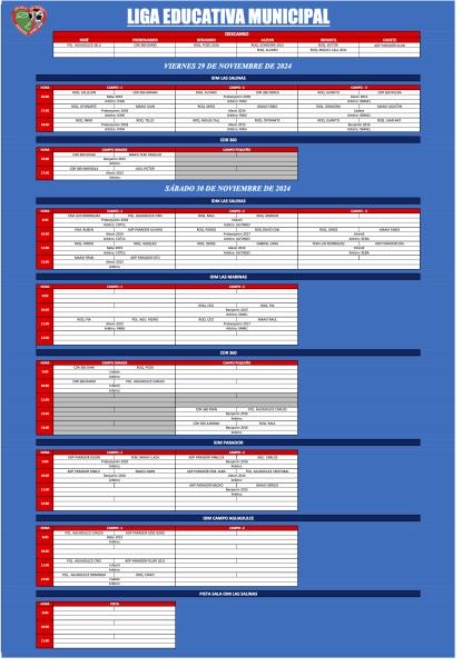 JORNADA DE LIGA EDUCATIVA MUNICIPAL