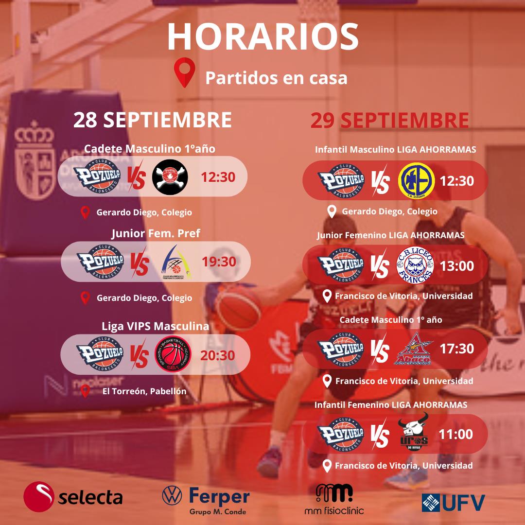 Horarios de la jornada