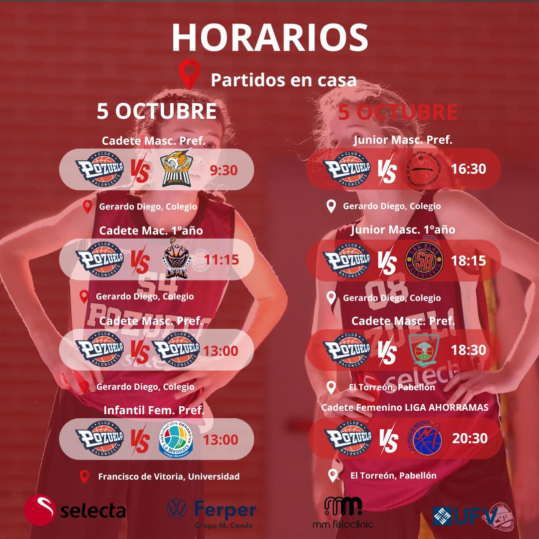 Horarios de la jornada