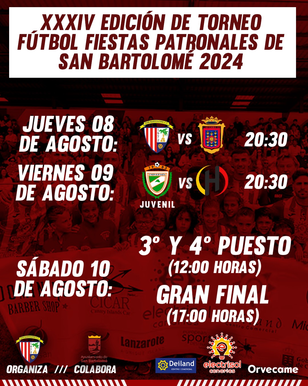 XXXIV TORNEO DE FÚTBOL FIESTAS PATRONALES DE SAN BARTOLOMÉ 2024