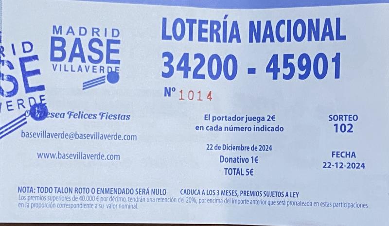 ABONO PARTICIPACIONES DE LA LOTERIA DE NAVIDAD 2024